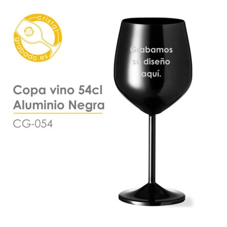 Copa de vino aluminio personalizada 54 cl.