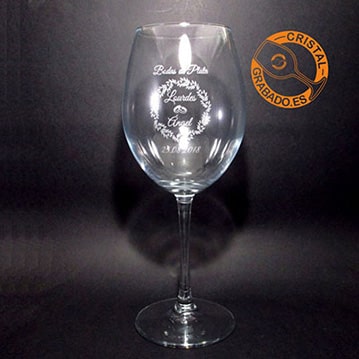 Copas y Vasos de Cristal con logo grabado vitrificable